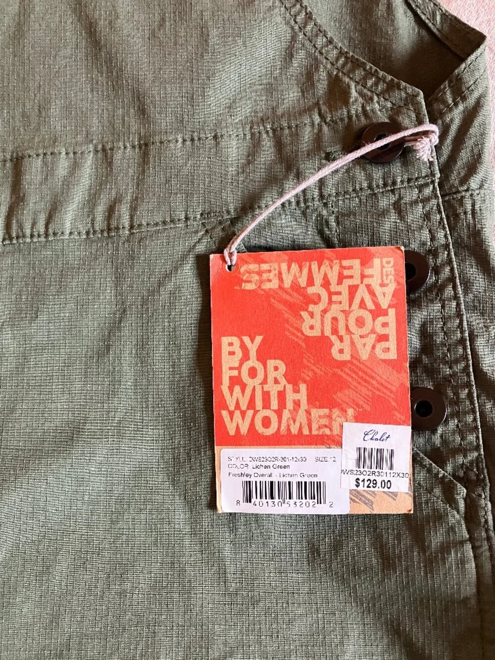 Dovetail Freshely Overalls Ultralight Ripstop, size 12, 30